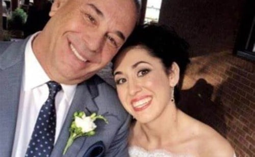 Picture of Samantha Taffer with her father Jon Taffer on her wedding day
